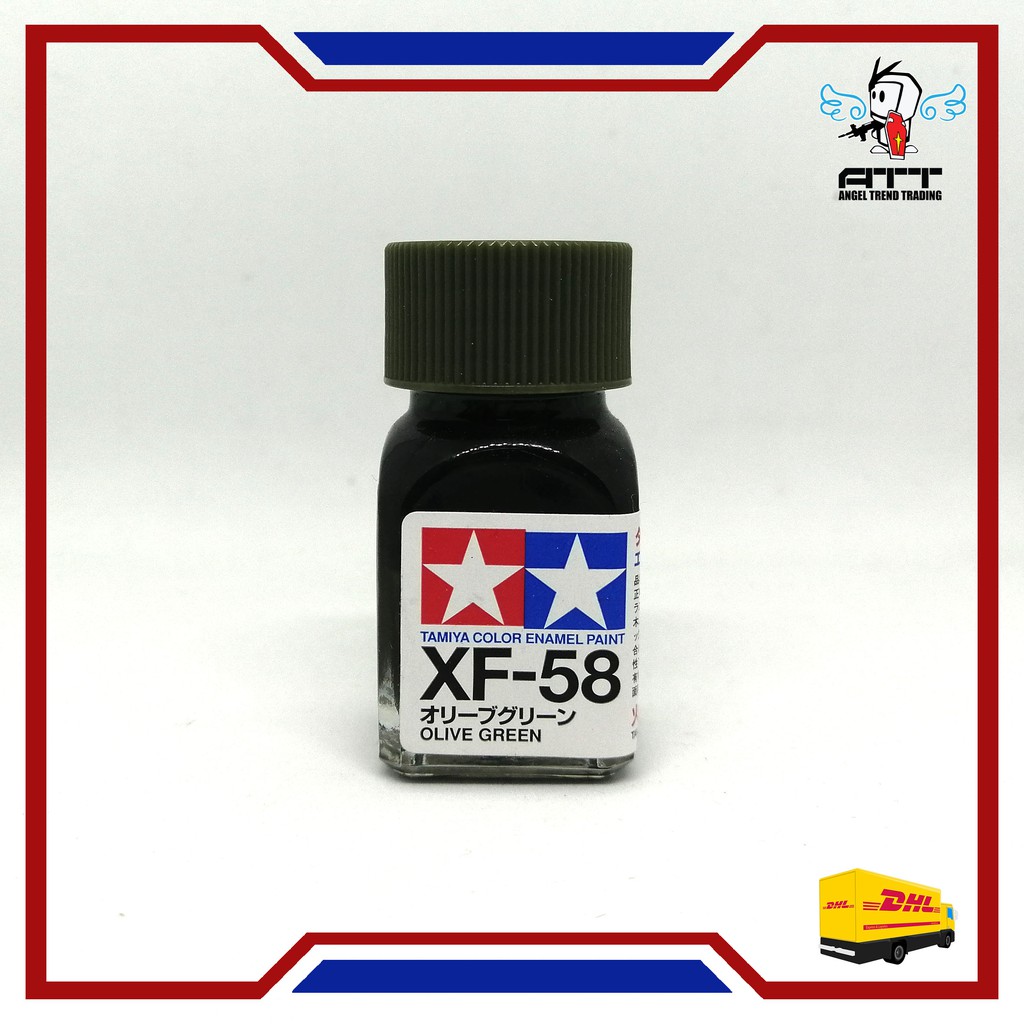 TAMIYA XF-58 OLIVE GREEN ENAMEL 10ML (Gunpla Gundam Paint ModelKit ...