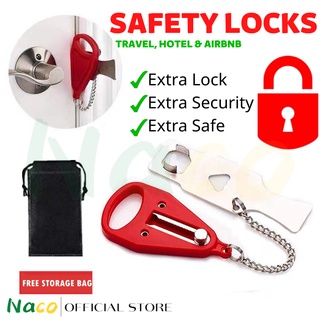 Portable Door Lock Hotel Airbnb Home Security Privacy Travel Lock Mini  Hardware Door Lock Safe Protection Traveling