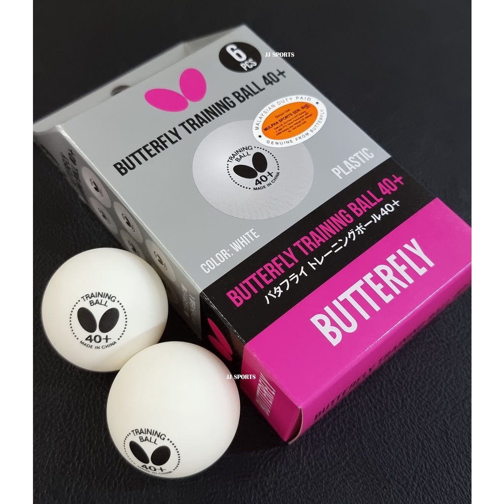 Butterfly Training Ball 40+ Plastic Table Tennis Ping Pong Ball 40mm (6