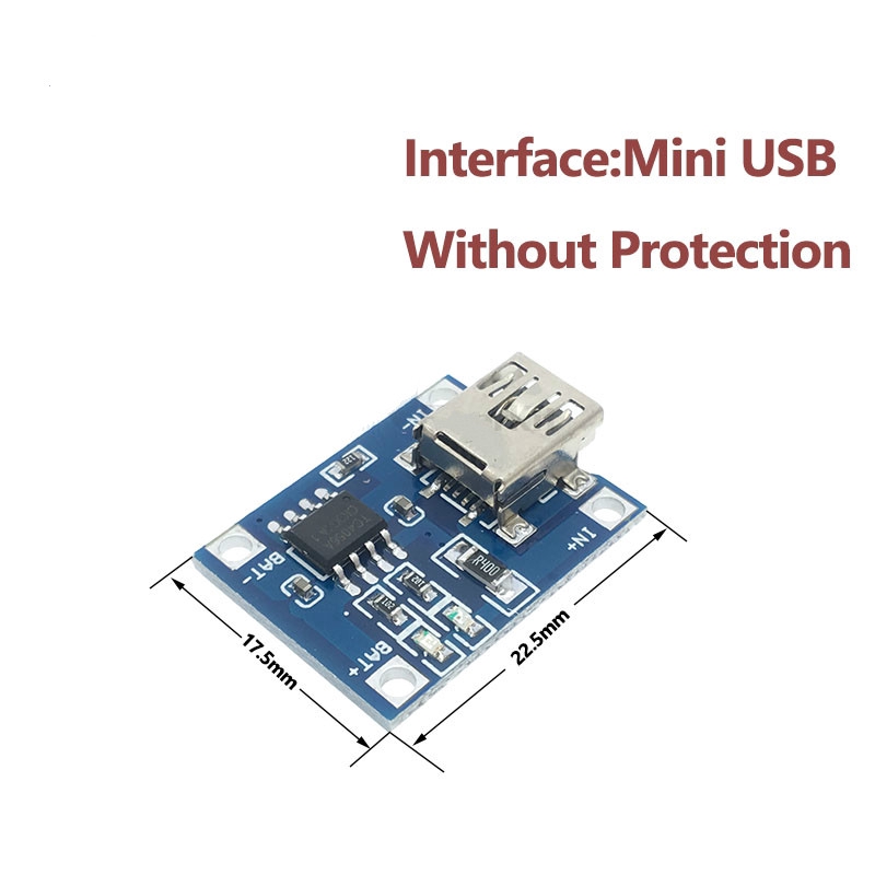 Type-c/Micro/Mini USB 5V 1A 18650 TP4056 Lithium Battery Charger Module ...