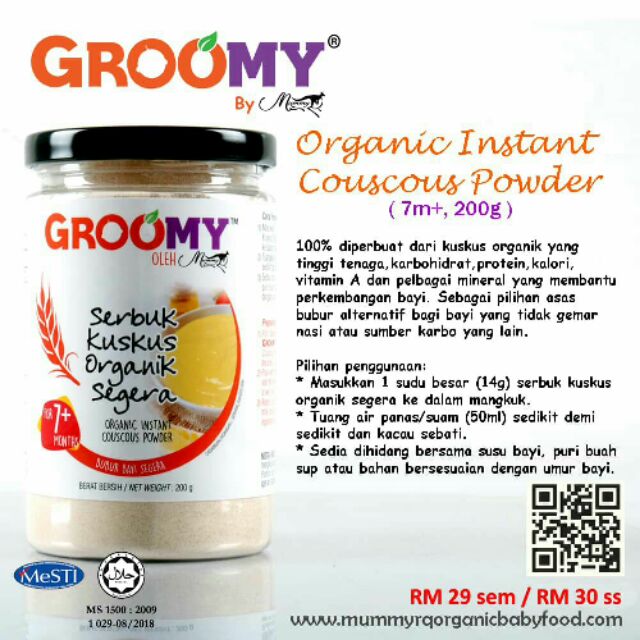 Organic Instant Couscous Powder(200g) Shopee Malaysia