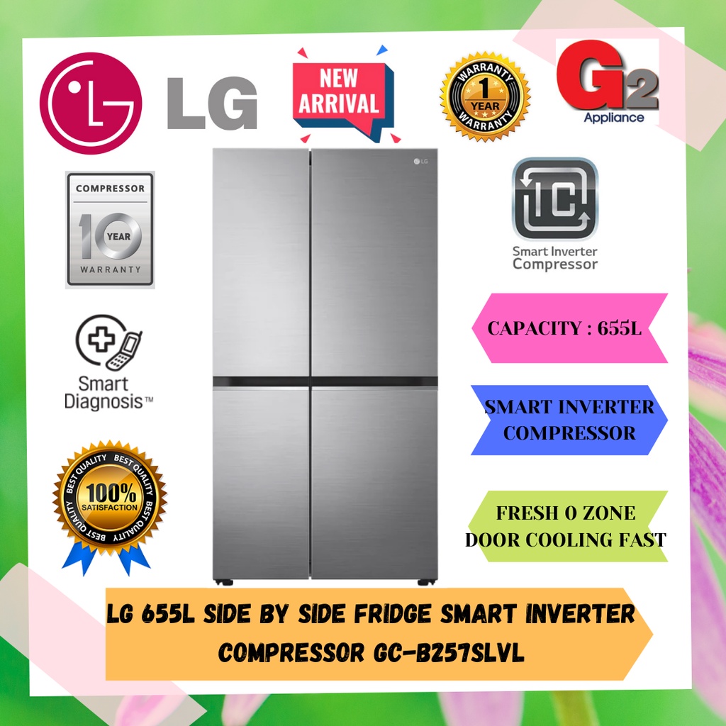 LG 655L Multi Air Flow & Smart Inverter Compressor with Smart Diagnosis