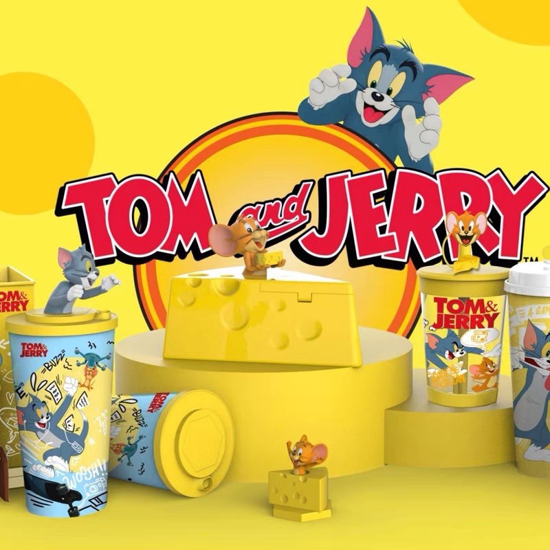 TOM and JERRY topper figures figurine model toy tumbler cup mug bottle ...