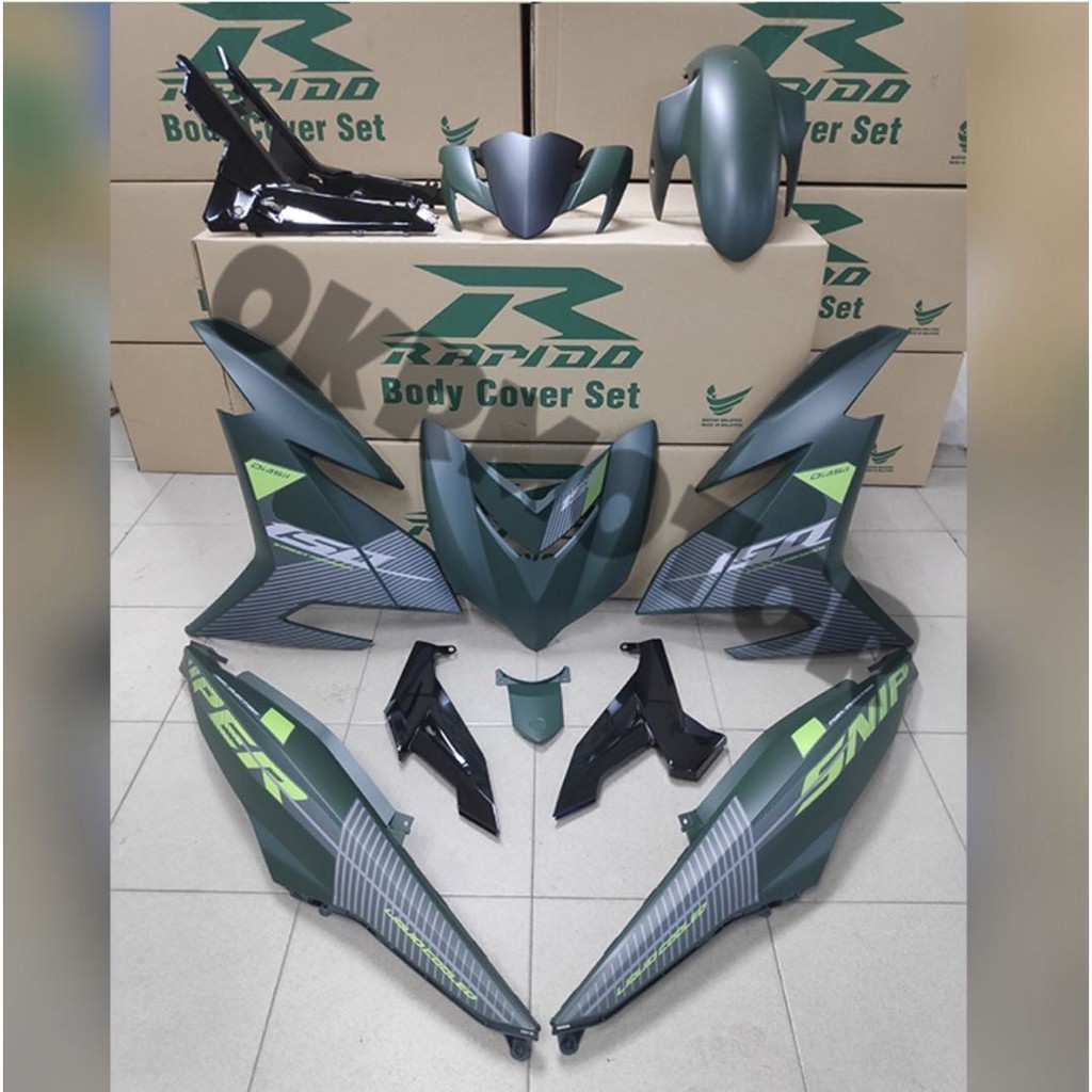 Rapido Cover Set Y Zr V Sniper Black Green Sticker Tanam Airbrush Shopee Malaysia