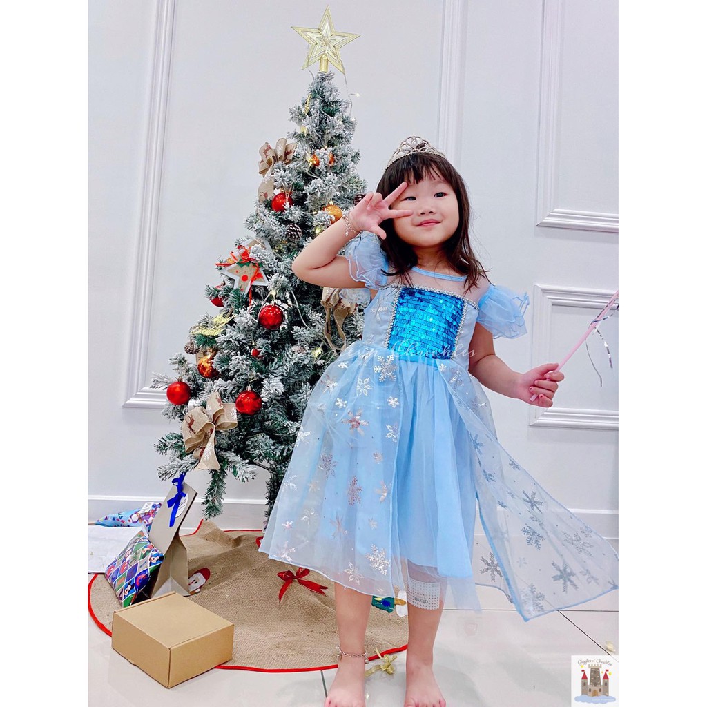 READYSTOCK FREE ACCESSORIES Queen Elsa Tutu Dress Frozen Kids Toddler Girls Princess Shopee Malaysia