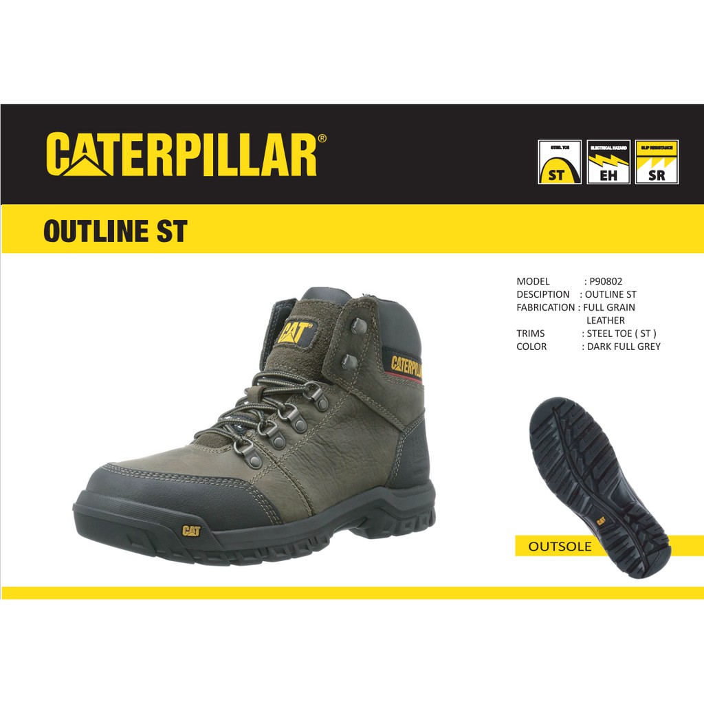 Caterpillar men's outline outlet steel toe work boot