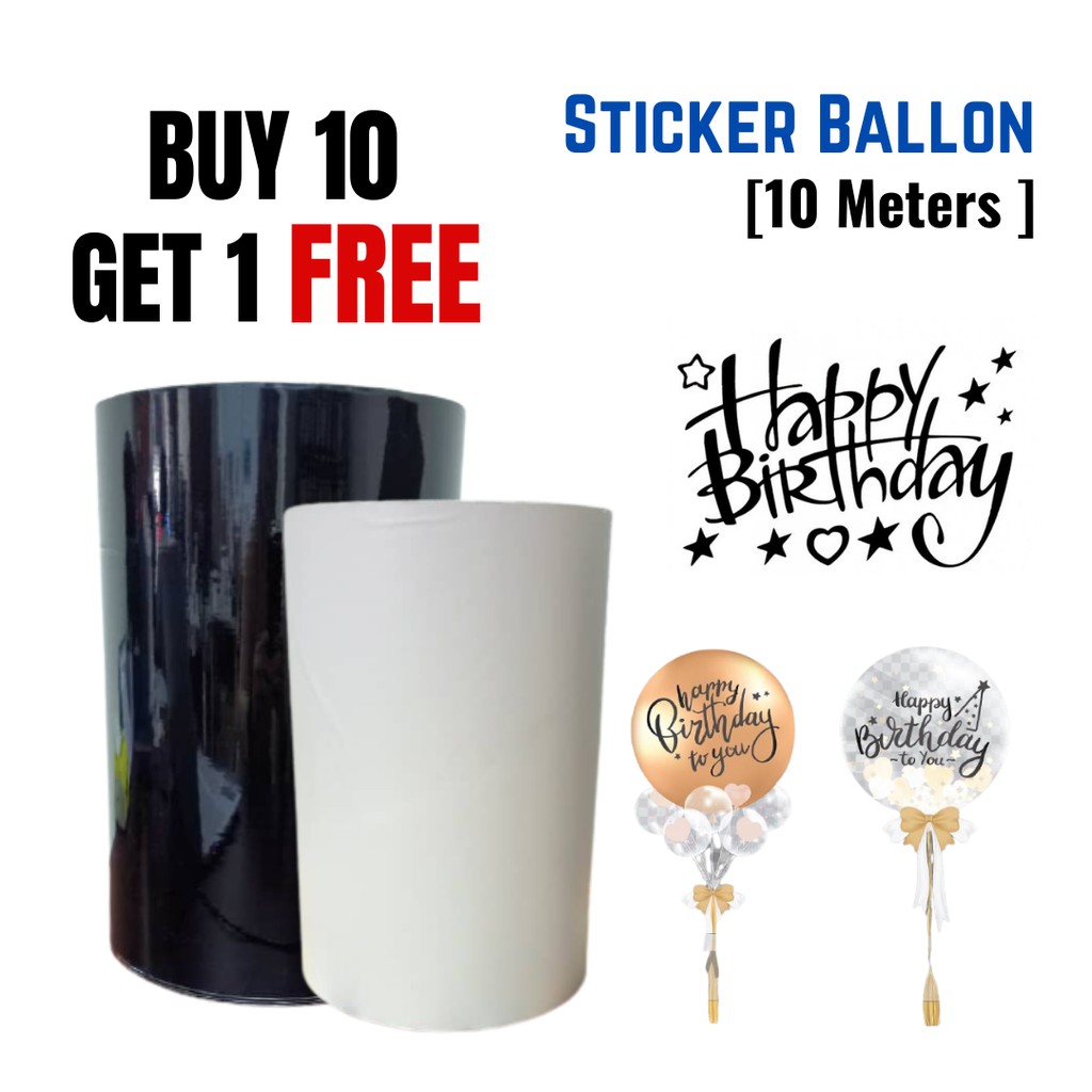 [Buy 10 Free 1] Sticker Balloon For Balloon Party Decorations - 10 ...