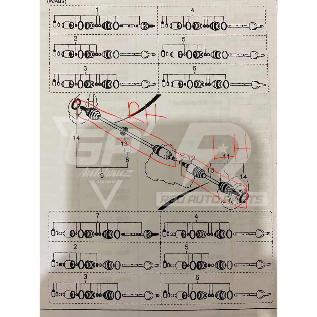 NAZA CITRA DRIVESHAFT ASSY(PER PIECE PRICE/HARGA SEBATANG) Shopee