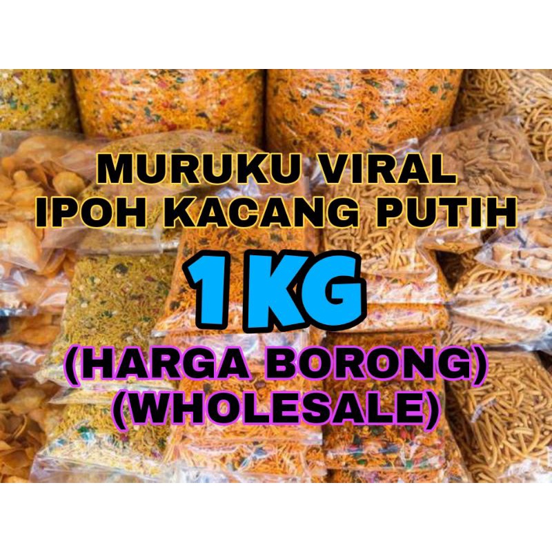 (1kg) Aneka Muruku Ipoh Maruku Kacang Putih Original Buntong Harga ...