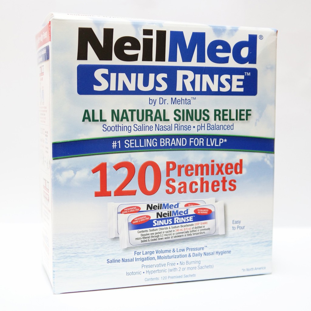 Neilmed Sinus Rinse Premixed Sachets 120s / Bottle + 10's Premixed ...