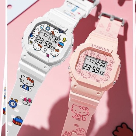 Sanrio Watch Hello Kitty Watch Digital Rubber Watch Unisex Kids Women Watch Free Box