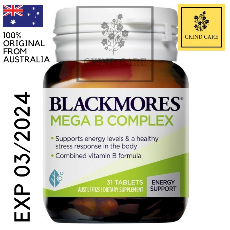 Blackmores Mega B Complex Energy Support Vitamin B12 (31 Tablets
