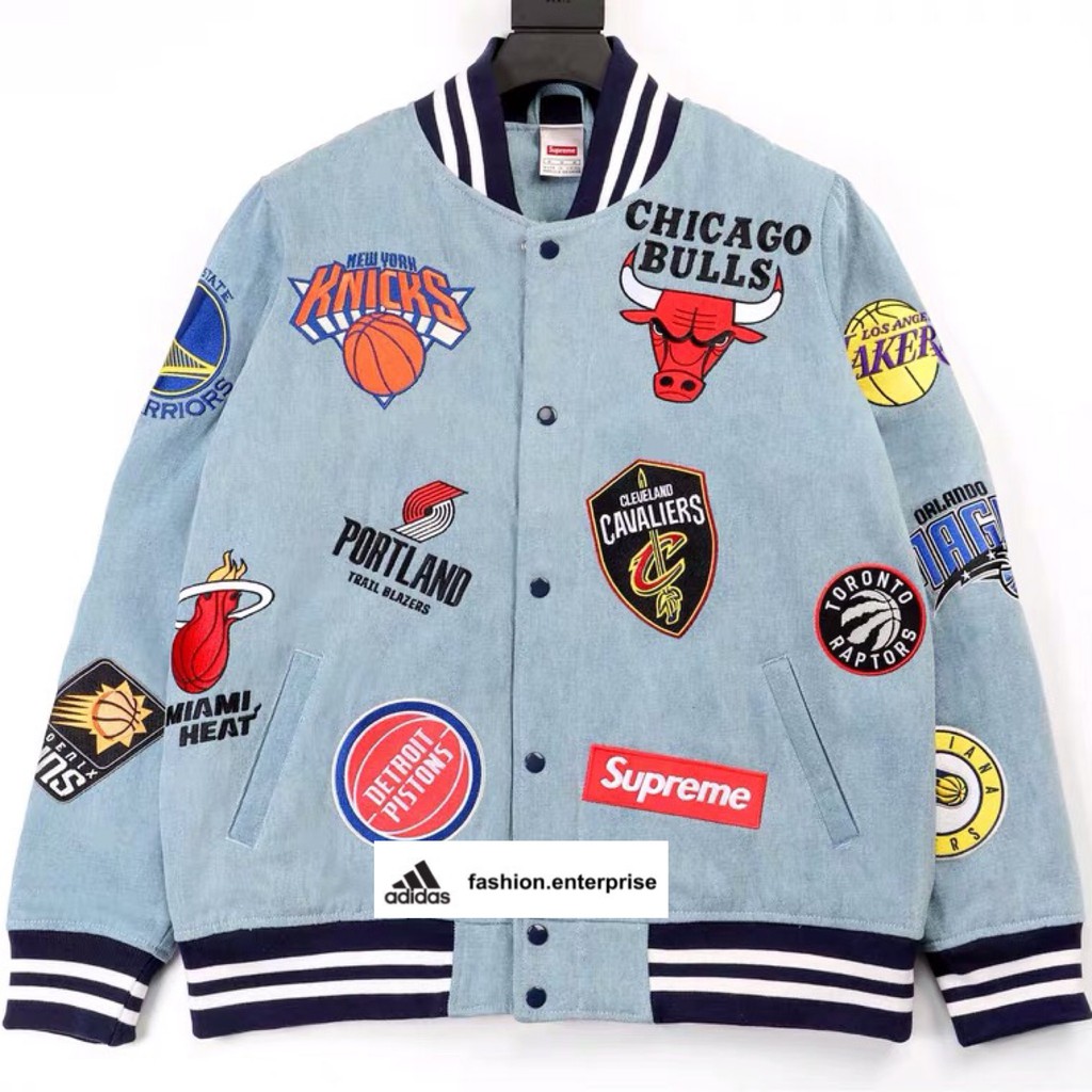 Supreme x nike store x nba bomber jacket