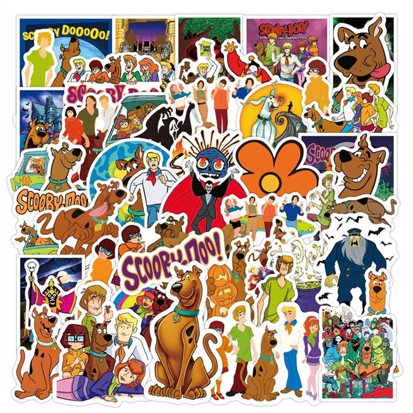 Z&M Scooby-Doo Stickers 50Pcs/Set Waterproof Stickers Decal for Toys ...