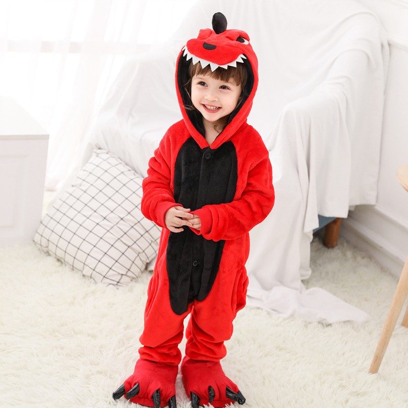 Ready Stock Kids Boys Green Dinosaur Costume Animal Pajamas Girls Pink Red Dinosaur Sleepwear Halloween Christmas Birthday Gift Cosplay Dragon Mascot Fancy Dress Set Attach Shoes Paw 2 10 Years Shopee...