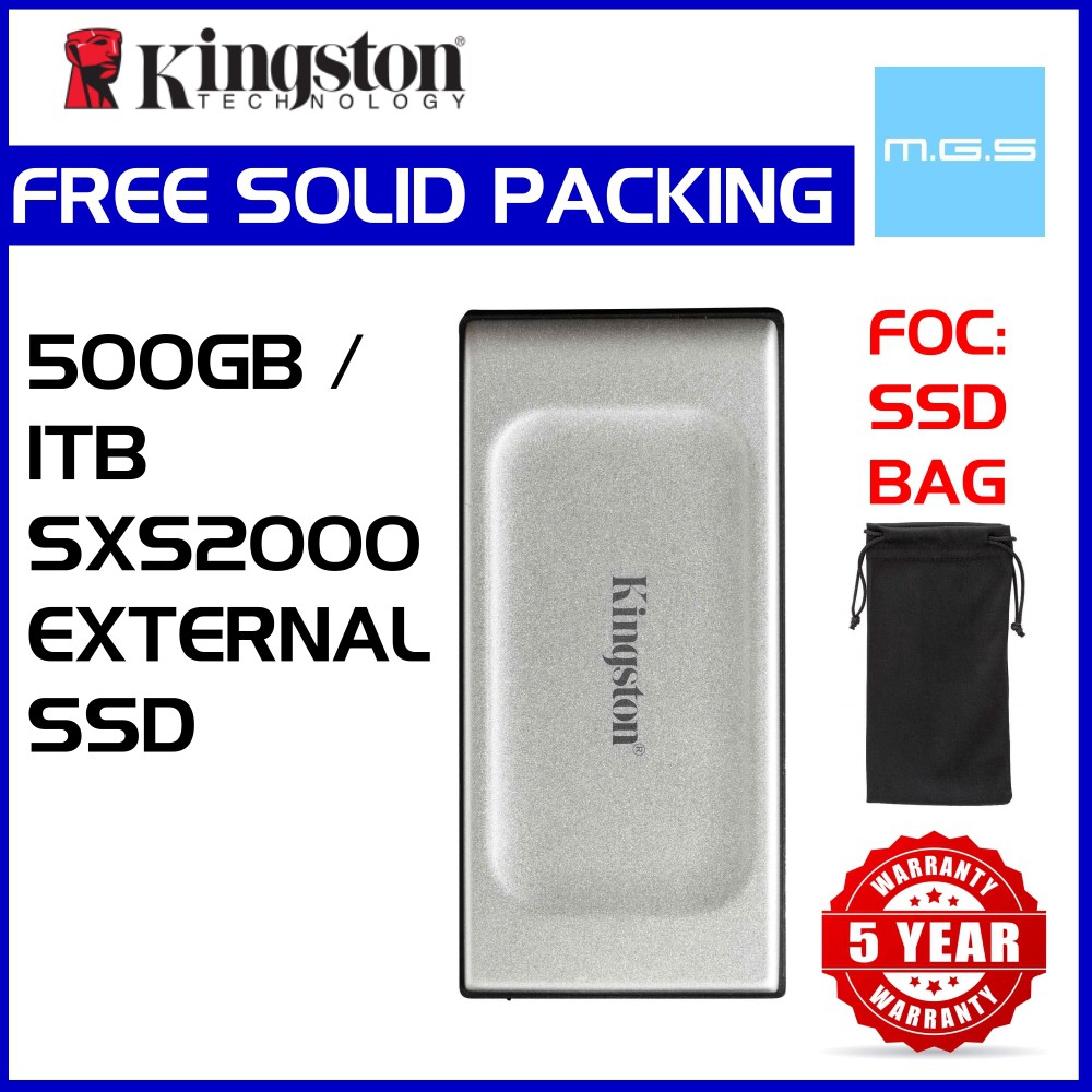 KINGSTON XS2000 XS1000 SXS2000 500GB 1TB PORTABLE EXTERNAL SSD USB 3.2 ...
