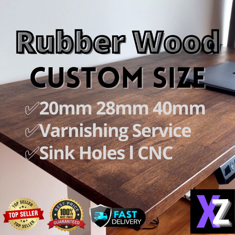 Rubber wood store table top