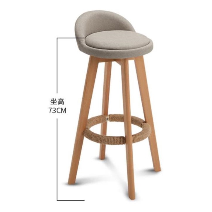 (ready Stock) Various Simple Solid Wood Bar Stool Modern Minimalist Bar 