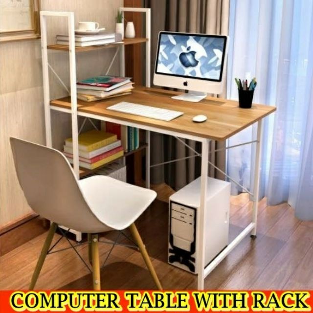 Computer table with rack | Shopee Malaysia