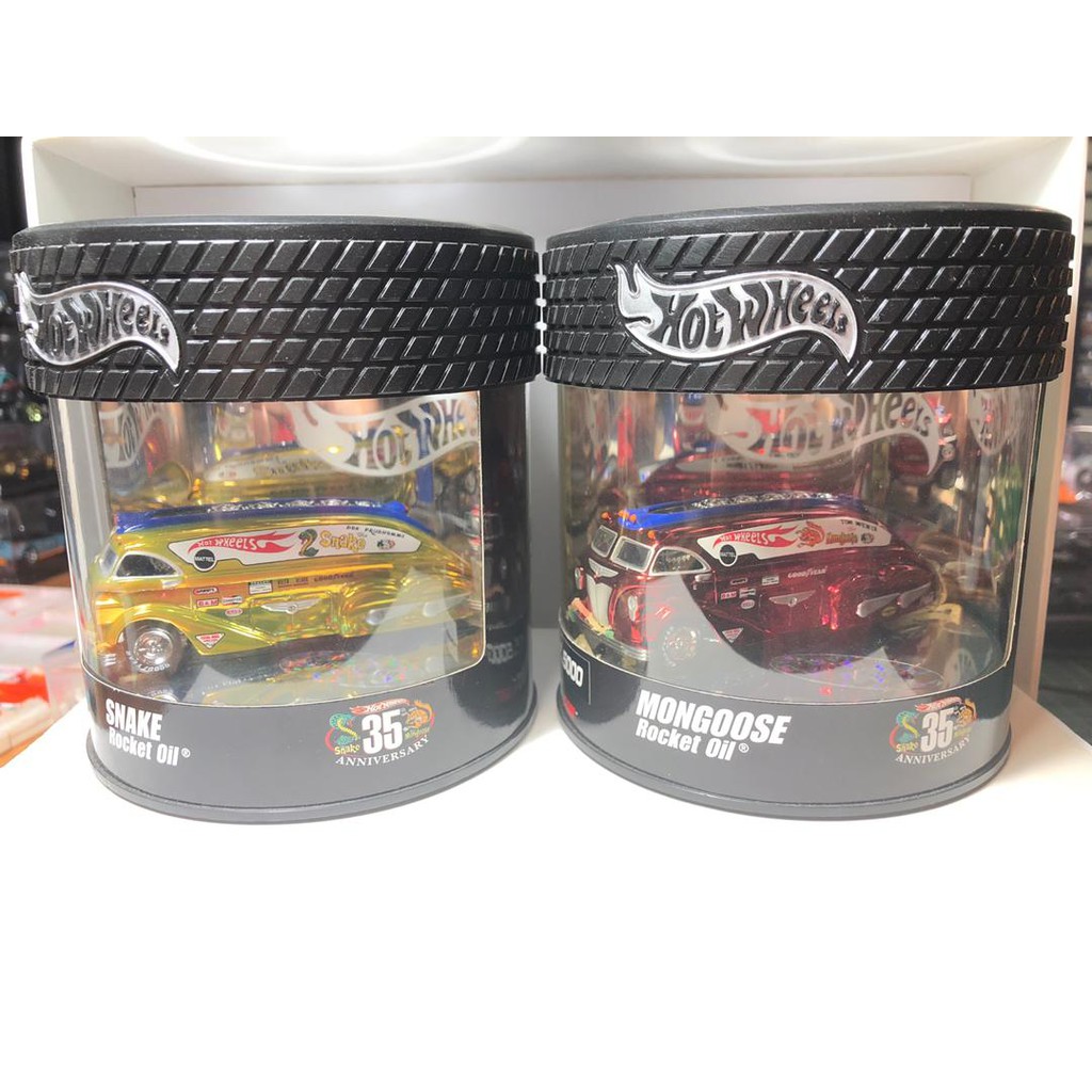 Set 2005 Hot Wheels Redline Club 35th Custom Car Show Snake & Mongoose  Rocket Oil