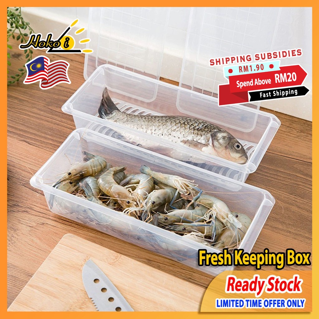 Fresh-Keeping Box Food Storage Container Fish Storage Box Refrigerator ...