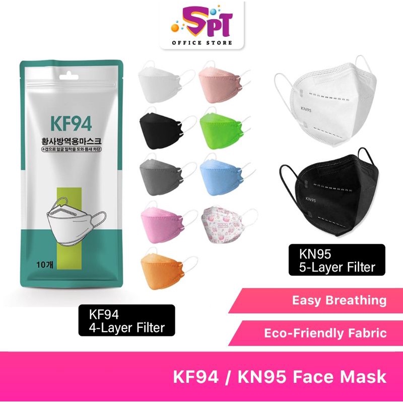 KF94/KN95 MASK headloop10pcs Bundle Pack KF94 3D Fish Mouth Face Mask ...