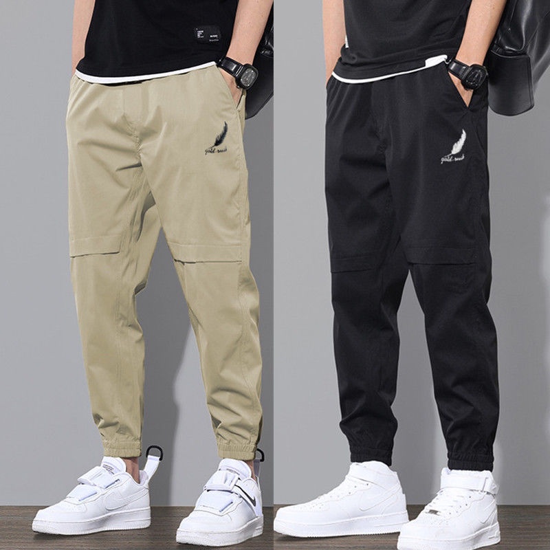 【Fit 40-100kg Weight】 Oversize Korean Cargo Jogger Pants Men Slim ...