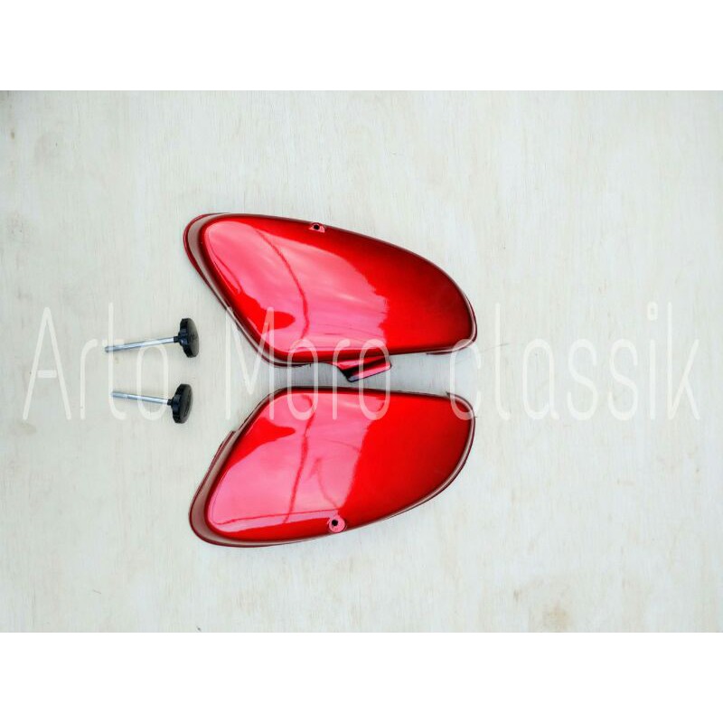 MERAH C70 battery box, red C70 battery holder + C70 battery box bolts ...
