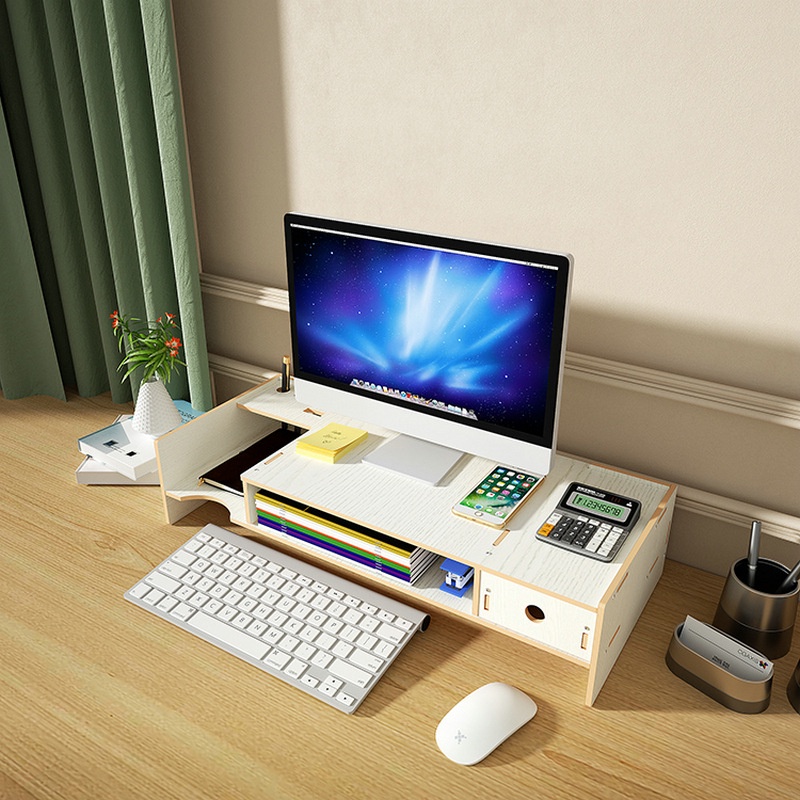 Monitor Stand Riser with Drawers Desktop Laptop Stand Riser with ...