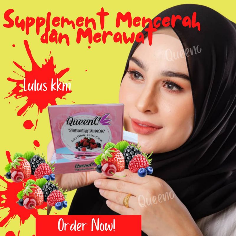 QueenC Vitamin C 1000mg Putih Extra White High Vitamin C Glowing for