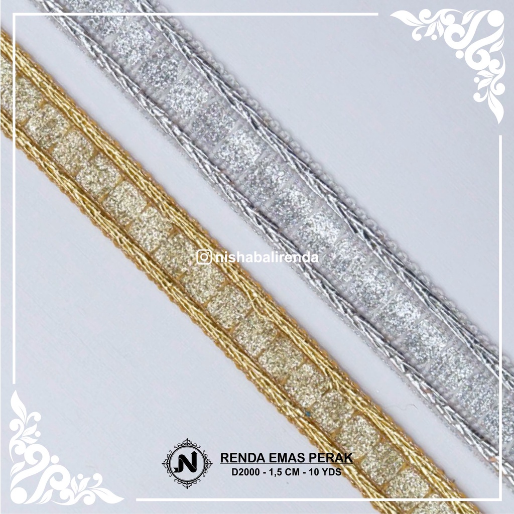 Gold SILVER lace D2000 PER ROLL ribbon lace ribbon lace trim sequins ...