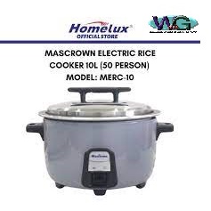 HOMELUX COMMERCIAL ELECTRIC RICE COOKER (10LITER) MERC-10 | Shopee Malaysia