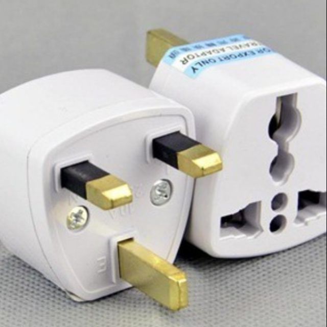 3 Pin Plug Adaptor UK Universal 2 & 3 Pin Multi Plug International ...