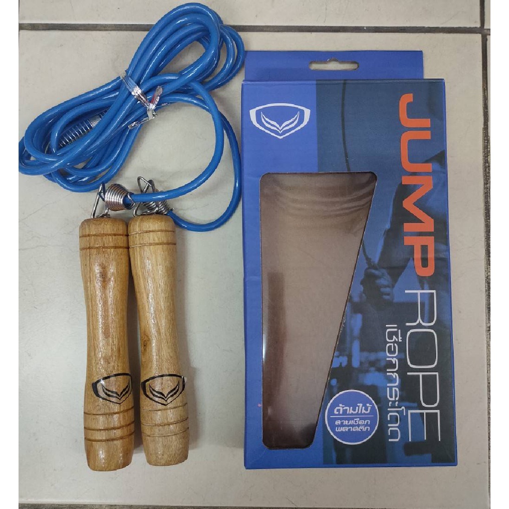 Jump Rope Pvc Cable And Wooden Handle Grand Sport Brand | Shopee Malaysia
