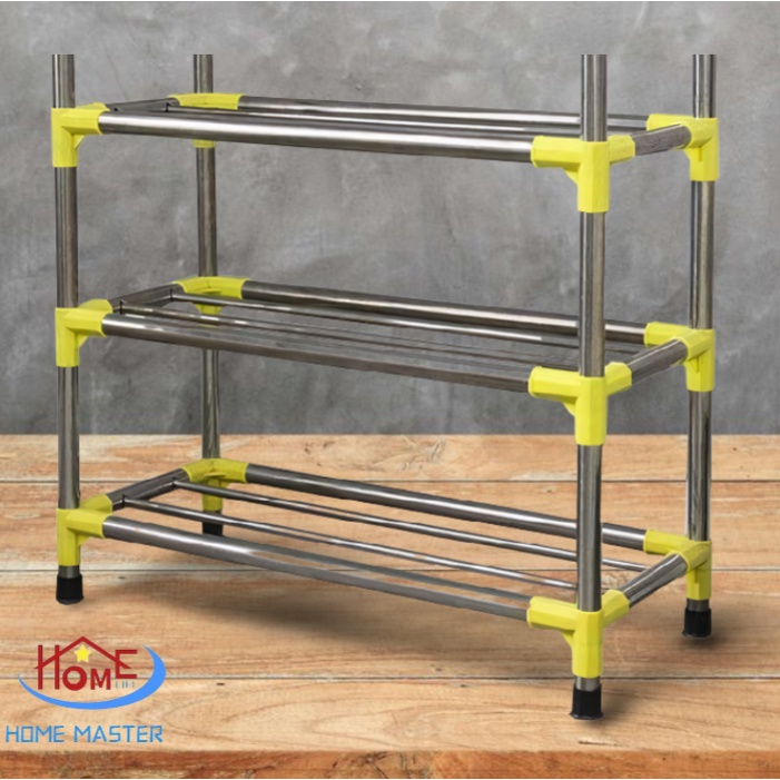 Multi-Layer Shoe Rack Stainless Steel Easy Assemble Storage Shelf Shoe ...
