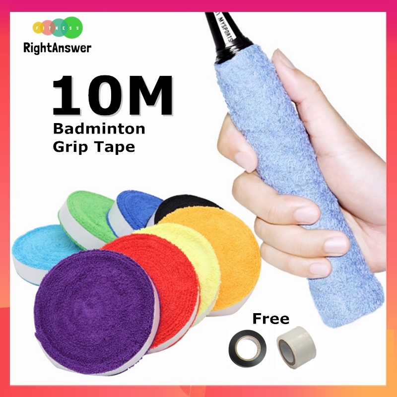 [Ready Stock] 10 Meters Badminton Towel Grip Tape + Free Base Film