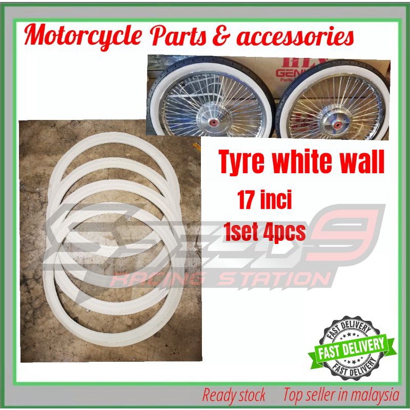 TYRE WHITE WALL SIZE 17INCI C70 GBO GBOJ FAME Y80 tayar white wall ...