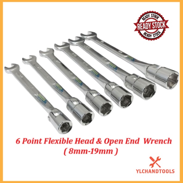 6 POINT FLEXIBLE HEAD & OPEN END WRENCH ( 8MM19MM ) Shopee Malaysia