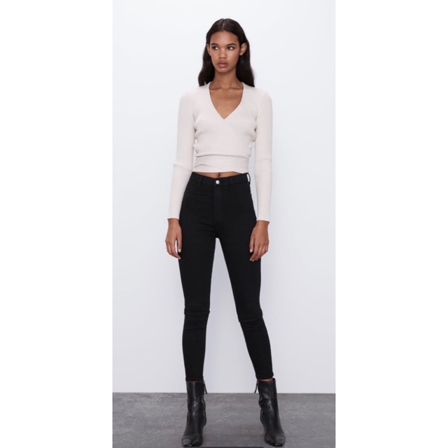Zara Hi Rise Super Elastic Black Jeggings EUR36 USA4 Shopee Malaysia