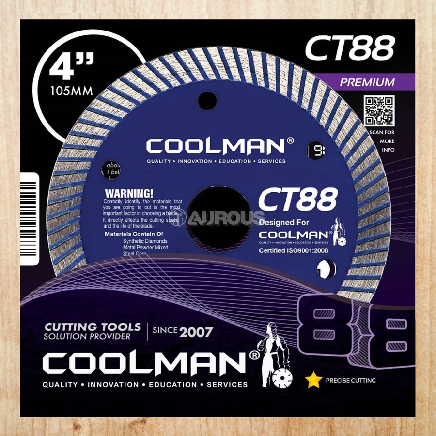 COOLMAN 88 SERIES CT88 THIN TURBO SUPREME BLADE CUTTING DISC 4''/105MM ...