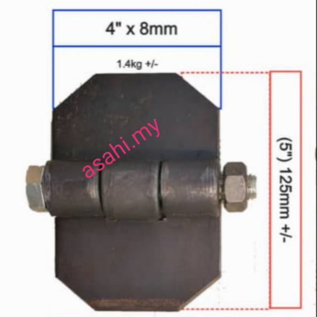 8mm Welding Iron Hinges For Lorry Engsel Besi Untuk Lori / LORRY HINGES ...