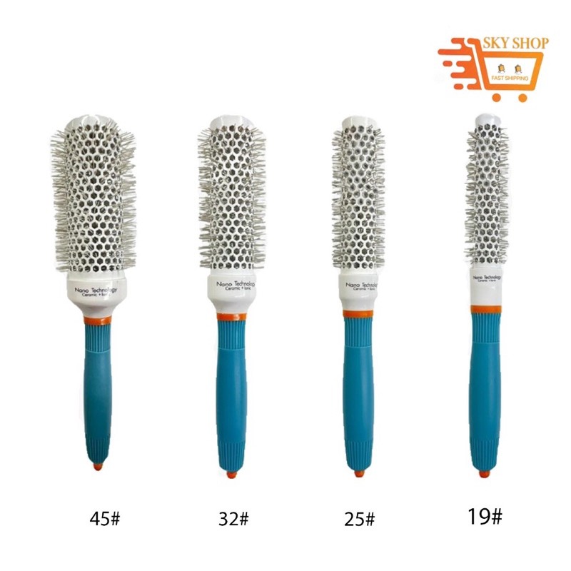 Nano Technology Ceramic + Ionic Round Comb | Shopee Malaysia