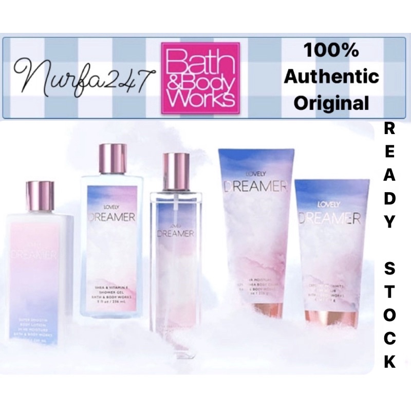 Lovely dreamer bath discount and body works perfume