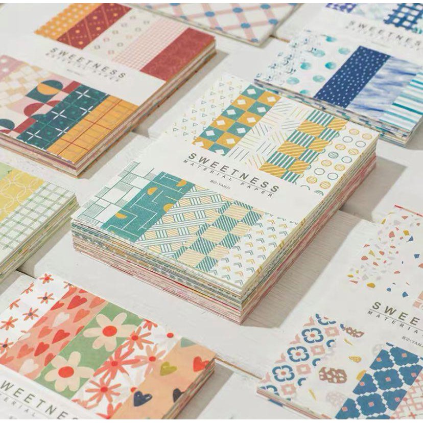 DIY Pattern Papers for Journaling Background Deco (50 sheets/pack ...