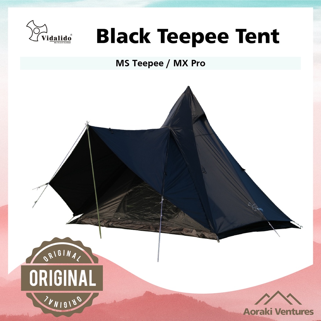 Vidalido Teepee MX Pro / MS Tent - Black Tent Pyramid Limited Black ...