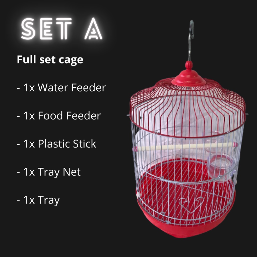 Mpt Round Bird Cage Sangkar Besi Bulat Sangkar Burung Bulat Murai