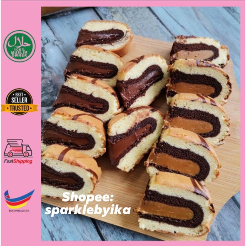 Ready Stock Kek Tapak Kuda Nutella Lotus Biscoff Free Pisau