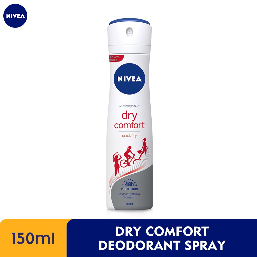 NIVEA Female Deodorant Spray Dry Comfort (150ml)(Expire date 06/2023