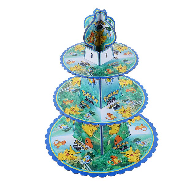 Pokemon Cupcake Stand Dessert Table for Cake Stand Happy Birthday Party ...