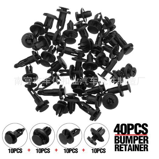 4 jenis masingmasing, paku keling plastik kereta, gesper bender bumper